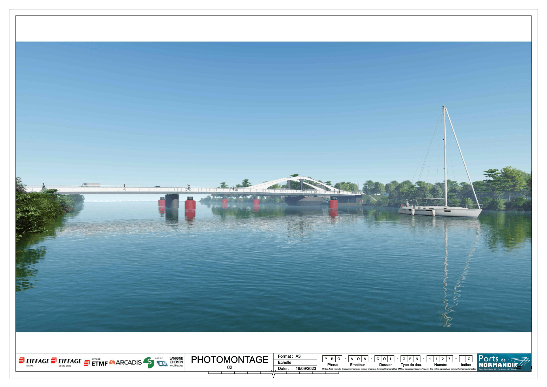 Futur pont de Colombelles