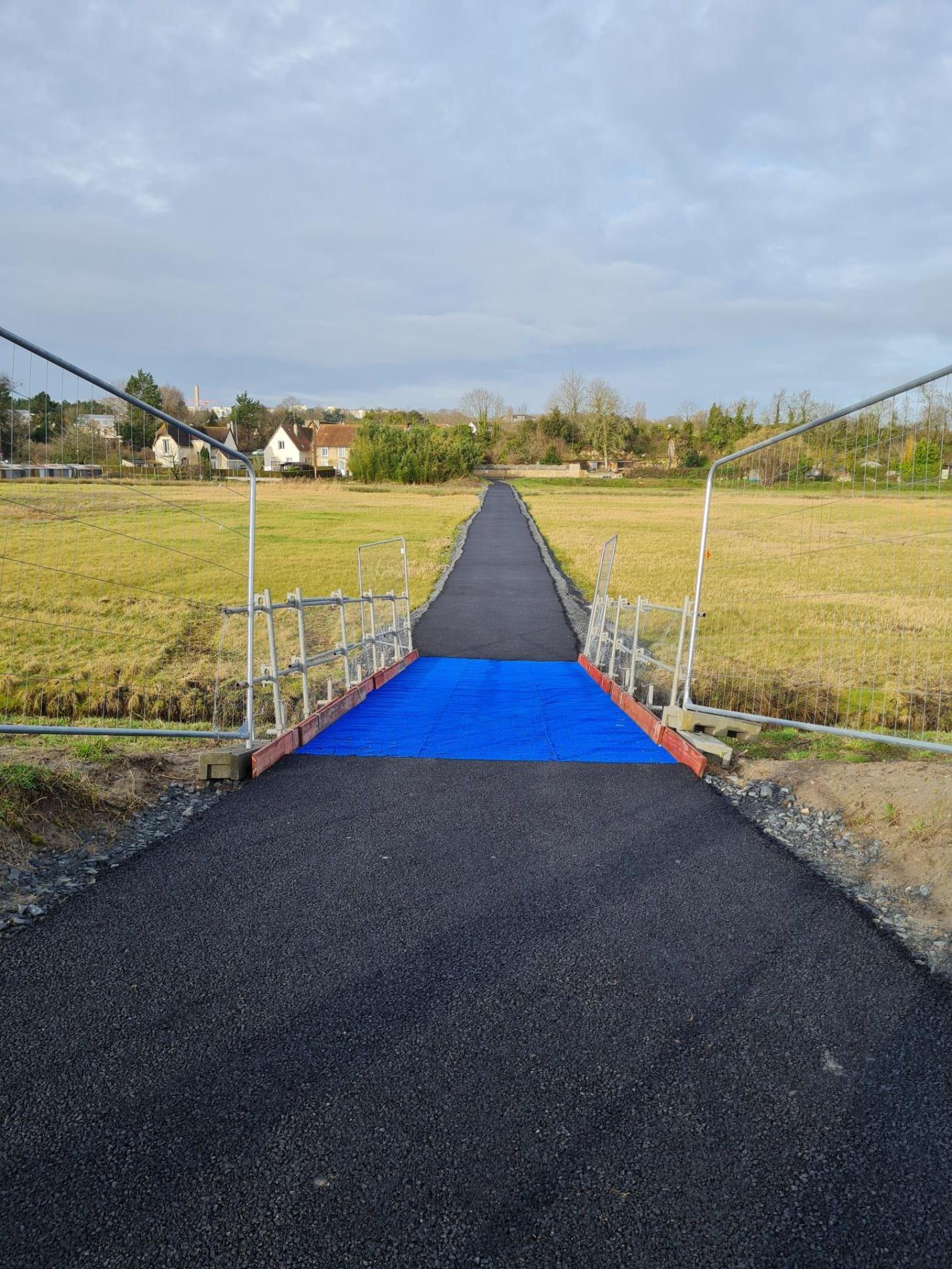 Déviation voie verte- chantier du futur pont de Colombelles